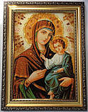 Картина з бурштину "Ікона-Похвала пресвятої Богородиці ", фото 4