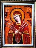 Картина з бурштину "Ікона-Похвала пресвятої Богородиці ", фото 8