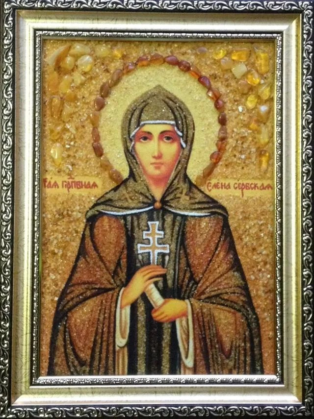 Картина из янтаря " Икона-Дева Мария " - фото 7 - id-p76112347