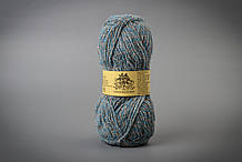 Напівшерстяна Пряжа Vivchari Colored Boucle Wool, Color No.904 беж букле + блакитний