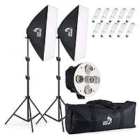 450/2250Вт Комплект постійного світла LD 2SB57X5 softbox Kit Bag