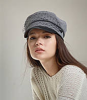 Кепі жіноча з вуаллю D.Hats сірого кольору