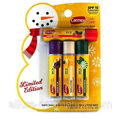 Набір бальзамів для губ зимова колекція Carmex Original Holiday Sticks