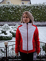 Bogner лыжная женская куртка № 69903, белый с красным