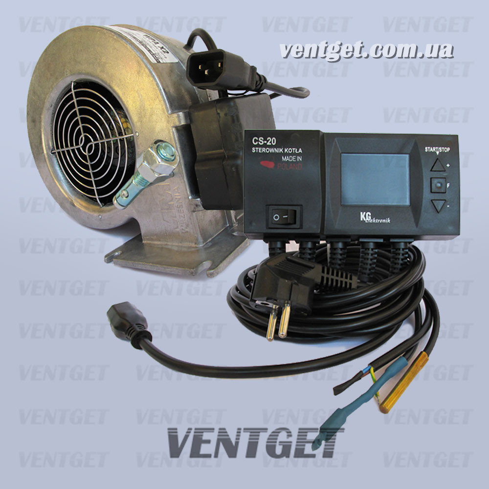 Комплект для котла автоматика KG Elektronik CS-20 вентилятор WPAX2