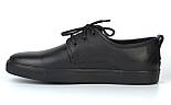 Кросівки чоловічі кеди шкіряні чорні взуття великих розмірів Rosso Avangard OrigSlipy Black, фото 2