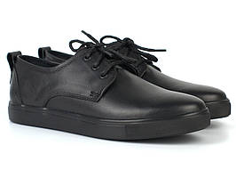 Кросівки чоловічі кеди шкіряні чорні взуття великих розмірів Rosso Avangard OrigSlipy Black