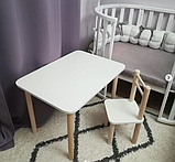 Дитячий столик і стільці від виробника дерева і ЛДСП стілець-стол стіл і стільці для дітей Рожевий, фото 8