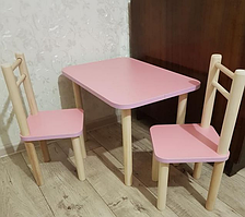 Дитячий столик і стільчик від виробника Дерево та ЛДСП стілець-стілець столик пенал Стіл і стільчик для дітей