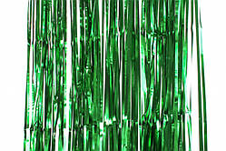 Шторка для фотозони, 2 м* 1 м, колір зелений (сатин)