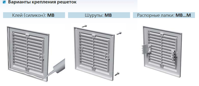 монтаж вентиляционной решетки Домовент, Вентс и Мини Макс