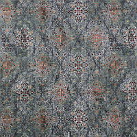 Ткань для штор, римская штора, скатерть и декор корона орнамент серый фон с доставкой