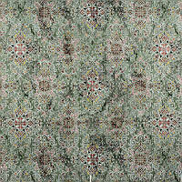 Ткань для штор, римская штора, скатерть и декор корона орнамент зеленый фон с доставкой