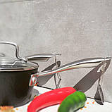 Ківш чеканої з антипригарним покриттям мармуровим 1.5 л Edenberg EB-3673 Сотейник із кришкою скляної, фото 9