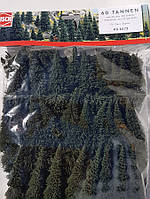 Комплект деревьев - Ели 60 штук в комплекте,высотой 50-135 см, масштаба H0,TT,N Busch 6472