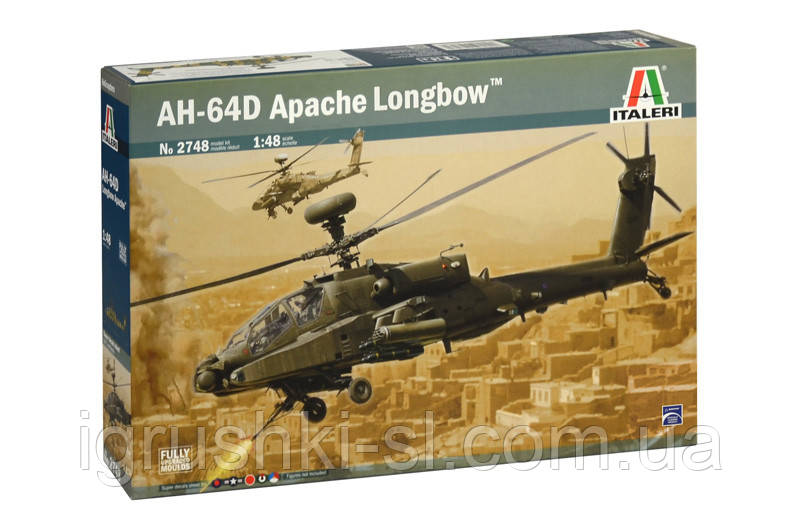 Збірна модель Italeri (1:48) AH-64D Apache Longbow, фото 1