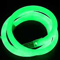 Cветодиодный неон круглый гибкий 220В 2835(144LED/м) IP67 зеленый