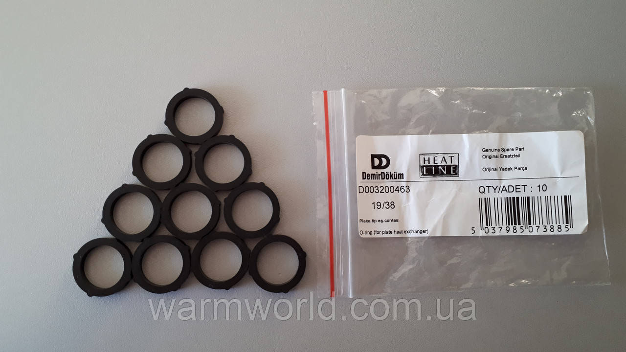 D003200463 Прокладки теплообмінника ГВП 10 шт Jaguar Ягуар Lynx Рудий 0020118654 Protherm