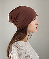 Шапка панчоха демісезонна D.Hats коричневого кольору