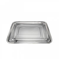 Піднос прямокутний з нержавіючої сталі 36 х 27 см