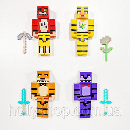 Набір фігурок п'ять ночей із Фредді майнкрафт ФНаФ, фото 1