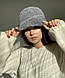 Хутряна панамка шапка жіноча зимова D.Hats сірого кольору - фото 2 - id-p1076288111