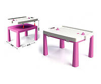 Пластиковый стол с насадкой для аэрохоккея розовый 04580/4 Долони