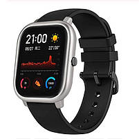 Amazfit GTS Комплект для смарт годин (ремінець і бампер), Black-Silver, фото 4