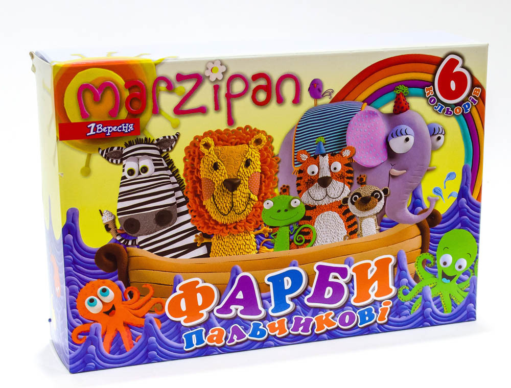 Фарба для малювання пальчиками 6 кол. 60мл код: 950787, фото 1