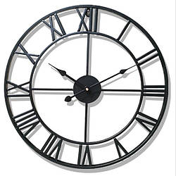 Годинник настінний Ti-Time (80 см) лофт Loft3-B-800 металевий чорний