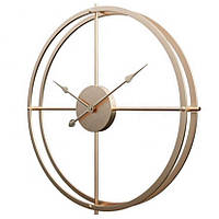Часы настенные Ti-Time (60 cм) в стиле лофт Loft2-G-600 металлические золотистые