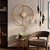 Годинник настінний Ti-Time (80 cм) в стилі лофт Loft2-G-800 металевий золотистий, фото 2