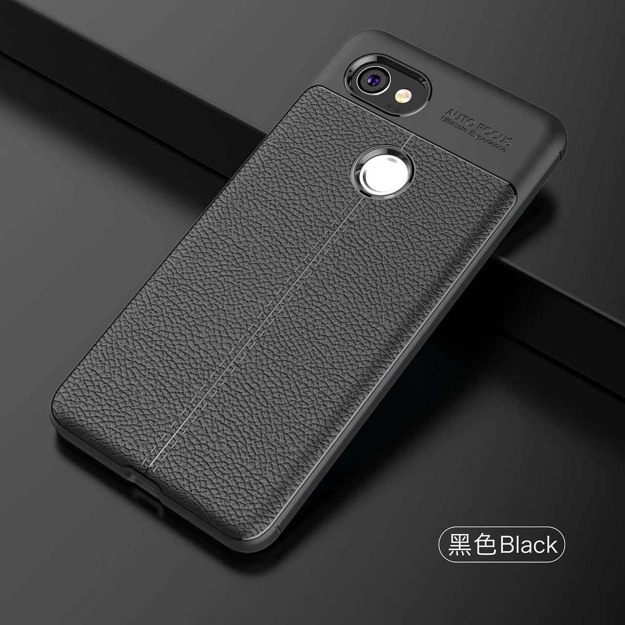 Силіконовий чохол для Google Pixel 2 XL чорний захисний бампер під шкіру