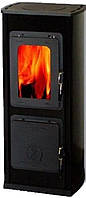 Стальная конвекционная печь на дровах с варочной поверхностью для отопления дома, дачи Thorma Verona Black