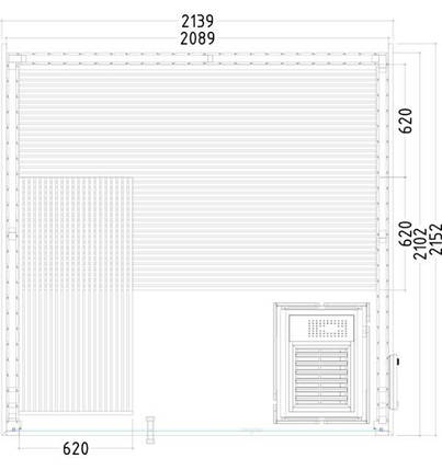 Сауна Sentiotec Panorama велика 214x215x201 см (1-038-850), фото 2