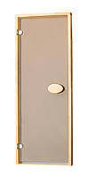 Стеклянные двери для сауны и бани Pal 80x210 матовые (бронза), 8 мм