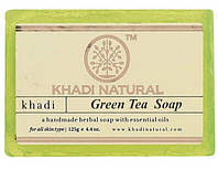 Мило Кхаді Нечралз Зелений чай 115-125г, Мыло Кхади Зеленый чай, Khadi Natural Herbal Green Tea Soap, Аюрведа