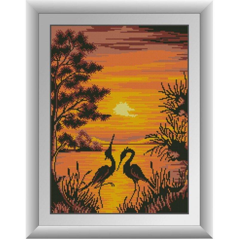 31037 Цаплі на заході сонця Набір діамантової мозаїки