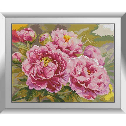 31098 Розпустились піони Набір діамантової мозаїки, фото 1