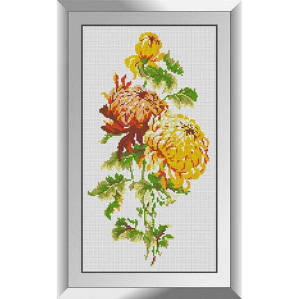 31099 Жовті георгіни Набір діамантової мозаїки, фото 1