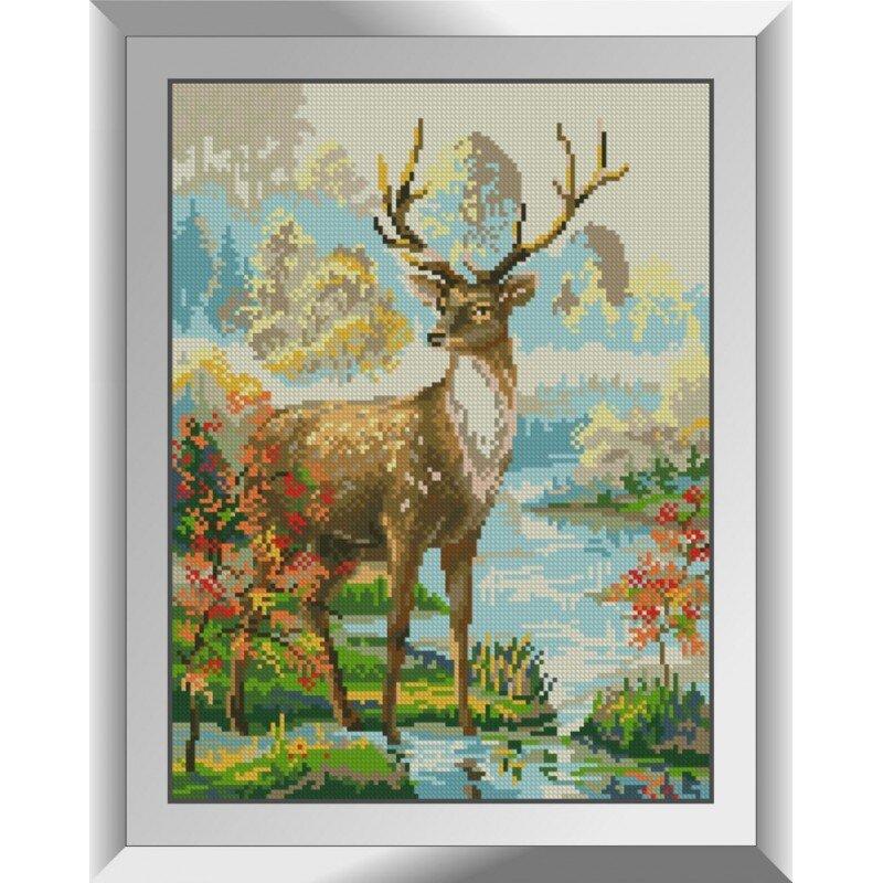 31147 Олень у реки Набір діамантової мозаїки