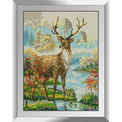 31147 Олень у реки Набір діамантової мозаїки, фото 1