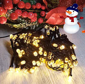 Гірлянда світлодіодна 9м Six Cornerled 100 LED тепло-біле світло