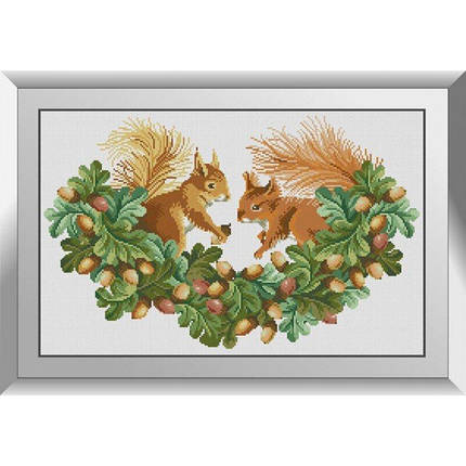 31220 Дві білки Набір алмазної мозаїки, фото 1