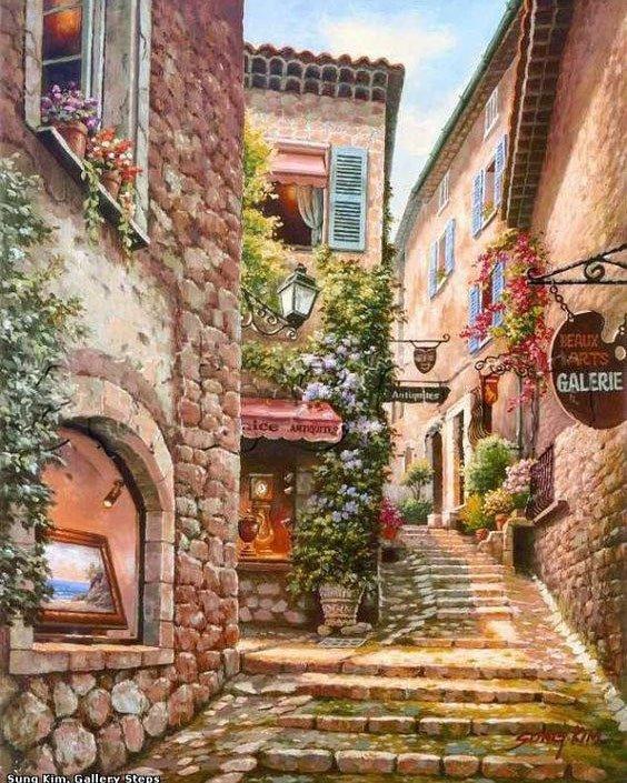 DM-073 Набір діамантового живопису Вверх по сходах, Ні