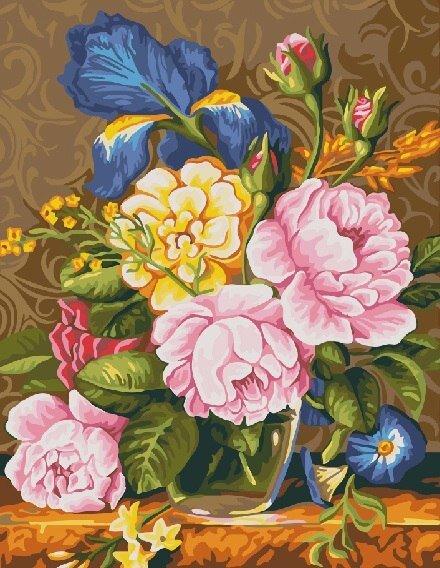DM-313 Набір діамантової мозаїки Піони і іриси, Ні