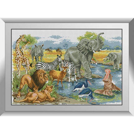 31338 Водопой Набір діамантової мозаїки, фото 1