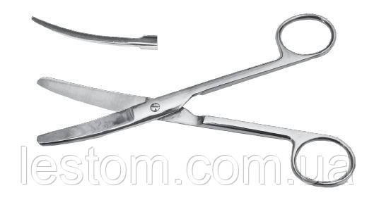 Ножиці тупокінцеві по Standard, операційні, зігнуті SURGIWELOMED. Довжина 11,5 см