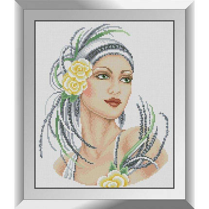 31422 Леди в жовтому Набір діамантової мозаїки, фото 1