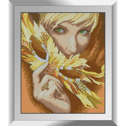 31449 Дівчина з соняшниками Набір діамантової мозаїки, фото 1